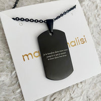 Collier texte à graver