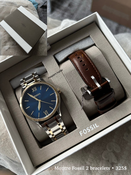 Montre Fossil 2 bracelets