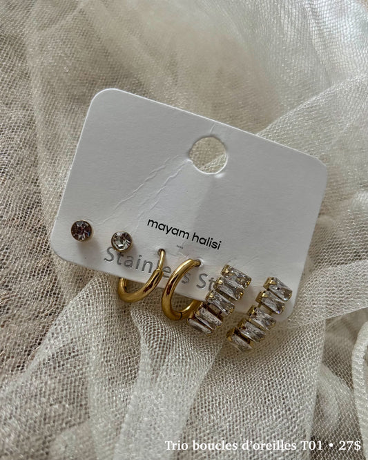 Trio boucles d’oreilles T01