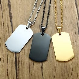 Collier texte à graver