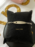 Bracelet enfant ovale coeur à graver