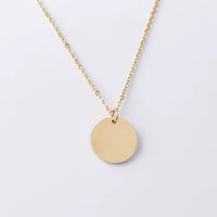 Collier médaille ronde à personnaliser