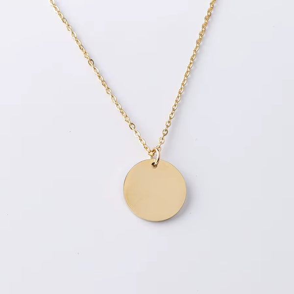 Collier médaille ronde à personnaliser