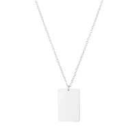 Collier médaille rectangle à personnaliser