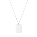 Collier médaille rectangle à personnaliser