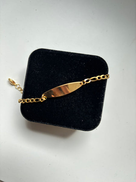 Bracelet enfant ovale à graver