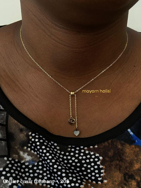 Collier coeur tombant