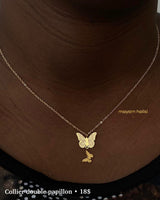 Collier double papillon