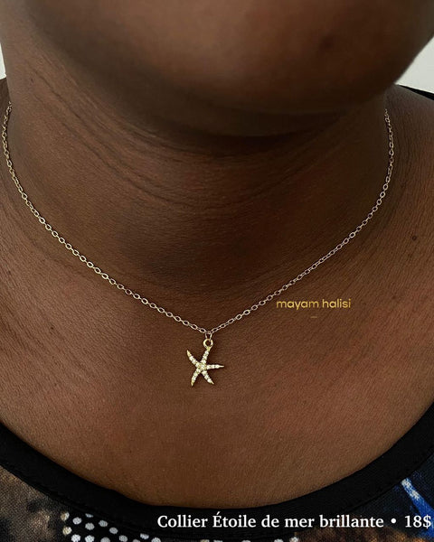 Collier étoile de mer brillante
