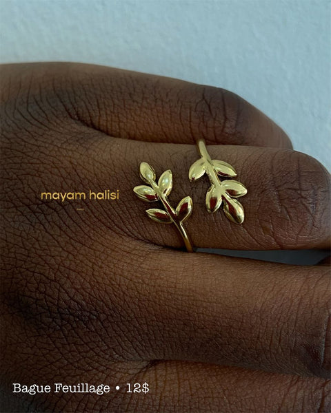 Bague feuillage