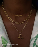 Collier double cerise