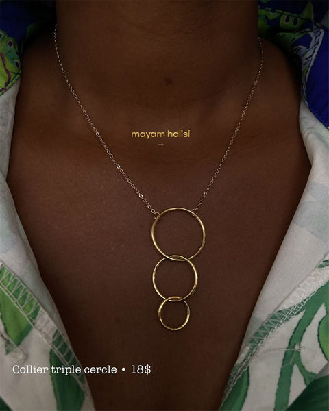 Collier triple cercle