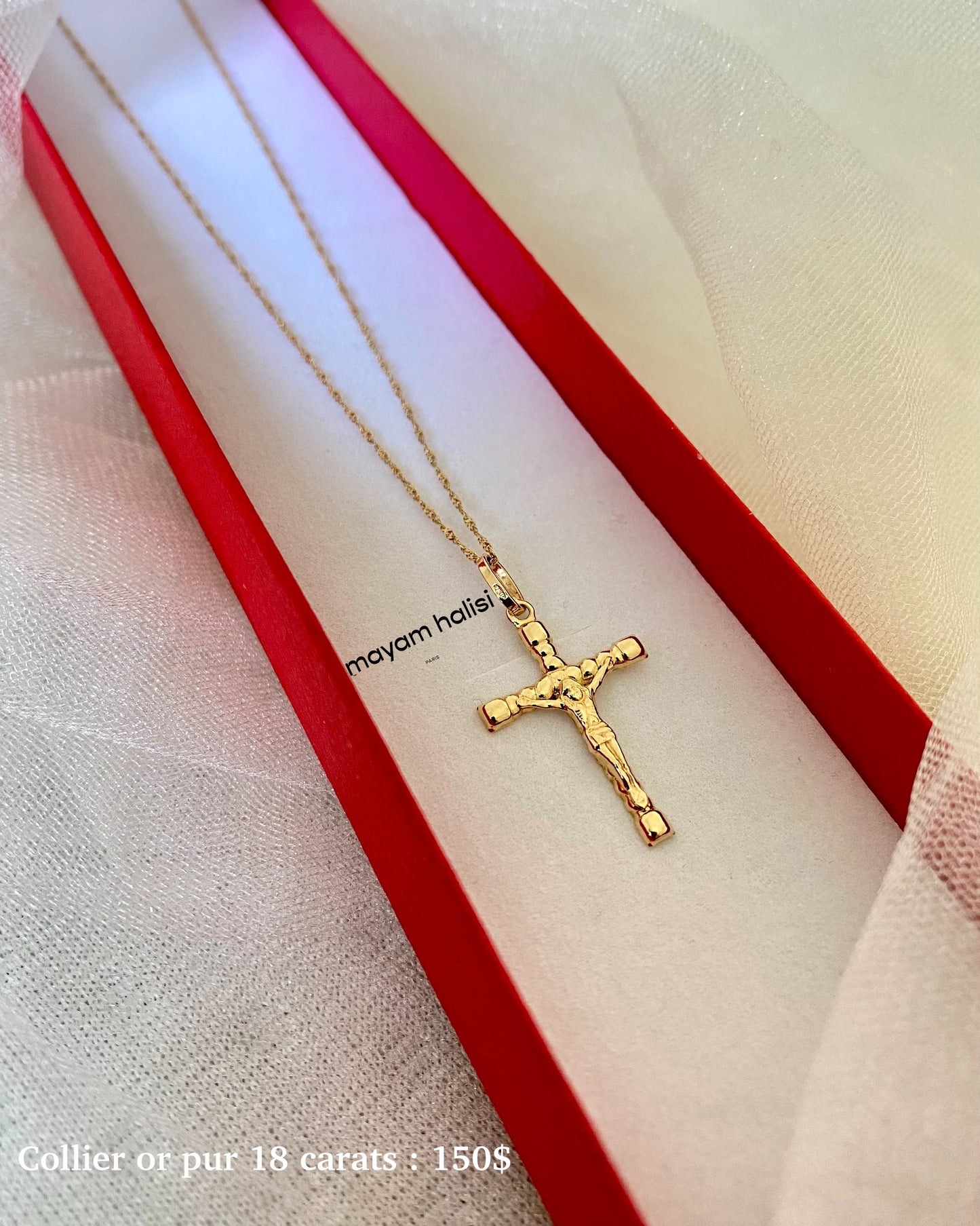 Collier croix or