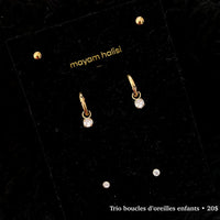 Trio boucles d’oreilles enfants