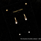 Trio boucles d’oreilles enfants